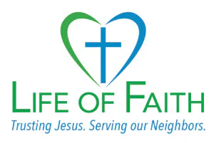 A heart with the words life of faith written underneath it.