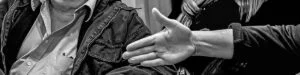 hand reaching out